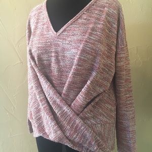 LOFT Lou & Grey Tweed Twist Front Top NWT